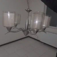 لوستر ۵ شاخه استیل