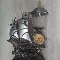 مجسمه، تندیس، کشتی، ساعت، آباژور