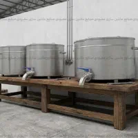 دیگ پلوپز و خورشت پز 25 کیلویی استوانه ‌ای استیل