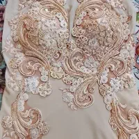 لباس مجلسی بلند مرواریدی و کوتاه پولکی