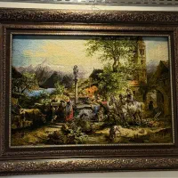 تابلوفرش سرچشمه گل ابریشم