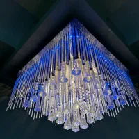 لوستر کریستال خارجی کنترل دار|لوستر و چراغ آویز|مشهد, هنرستان|دیوار