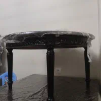 میزعسلی گرد رنگ مشکی
