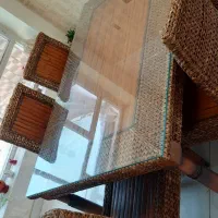 میز غذا خوری حصیری کلاسیک