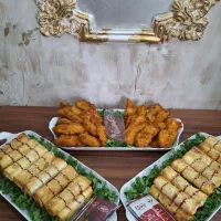کیک مرغ کشک بادمجان دلمه پیراشکی الویه فینگرفود