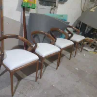 صندلی و نهارخوری با چوب گردو  روستیک
