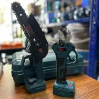 ست اره و قیچی باغبانی شارژی برند باس