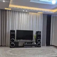 پرده پتینه با دستک های مخمل