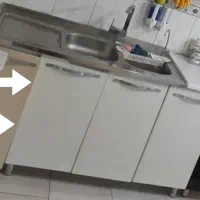 کابینت وسینک وشیر آب اهرمی وشیرآب شیرین کن