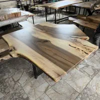 میز نهارخوری روستیک چهار یا شش نفره چوب گردو فلز