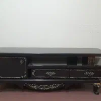 میز تلویزیون مشکی طلایی