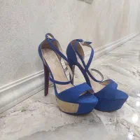 کفش مجلسی آبی کاربنی در حد نو