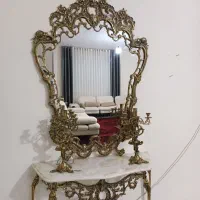 آینه وکنسول وشمعدونی برنز