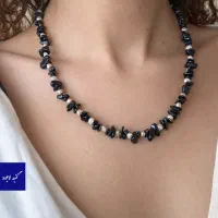 گردنبد مروارید پرورشی و سنگ دلربا