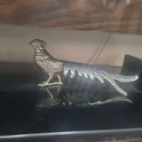 دو عدد پرنده ی برنجی