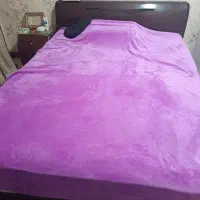 فروش تخت دونفره تمام چوب همراه بادو عدد پاتختی وتش