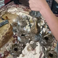 لوستر برنجی سنگین  10 شعله