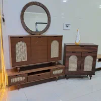 ست کامل *حصیری*آینه کنسول