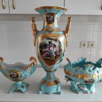 ست ۳تکه ی چینی طلاکوب، مارک ونزو(اصل)