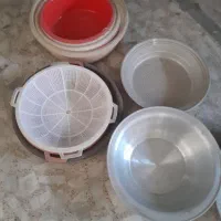 تعدادی تشت و لگن روحی نو لگن وآبکش
