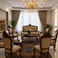 مبل سلطنتی ۹ نفره کار دست چوب گردو
