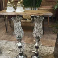 دو عدد شمعدان برقی دکوراتیو شیک و سالم