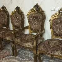 مبل و میز نهار خوری  استیل با میز تلفن ست