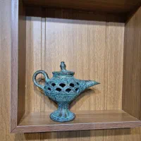 مجسمه طرح سفالی قدیمی فیروزه ای