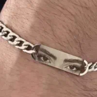 دستبند استیل پلاک دار حک چشم یار