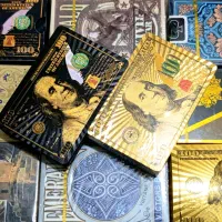 کارت بازی پاسور دلار مشکی طلایی اصلی
