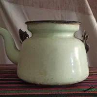 کتری لعابی قدیمی،کلمن آب ،سرویس آشپزخانه