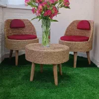 صندلی حصیری پایه چوبی با رنگ انتخابی