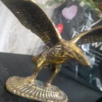 شلف چوبی عقاب برنز برنجی سیاه قلم سنگین نو