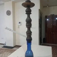 قلیون با تنگ بزرگ و چوب خراطی شده