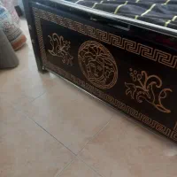 تخت یک نفره فلزی چوبی
