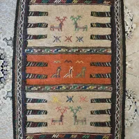 گلیم دست بافت ۹۵ در ۶۵ / طرح عشایری زیبا