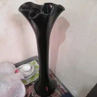 گلدان مشکی بزرگ 1متری کاملاسالم شیشه ای