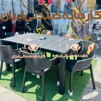 میز و صندلی پلاستیکی مدل مریخ نهارخوری کافه باغی