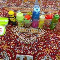 قمقمه و ظرف غذا و رنده چند کاره