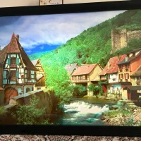 تابلوی چراغ دار منظره ی بسیار زیبا