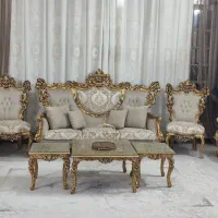 مبل سلطنتی ۹ نفره چوب گردو