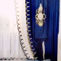 پرده با دوشال و گتیبه