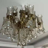 دو عدد لوستر یکی شیش شاخه یکی شیش شاخه دوبل
