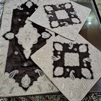 سرویس رومیزی مخمل سرمه