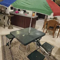 میز و صندلی تاشو به همراه چتر