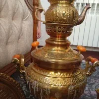 سماور زغالی ۶لیتری تمیز بدون خط و خش فرورفتگی