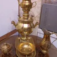 ست کامل سماور برنز قدیمی