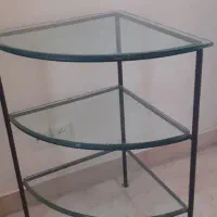 میز شیشه ای سه طبقه