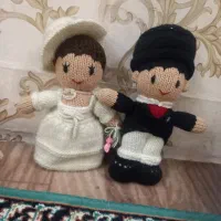 عروسک بافتنی عروس و داماد