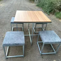 میزنهارخوری کم جا ۴نفره رستوران کافه باغ صندلی